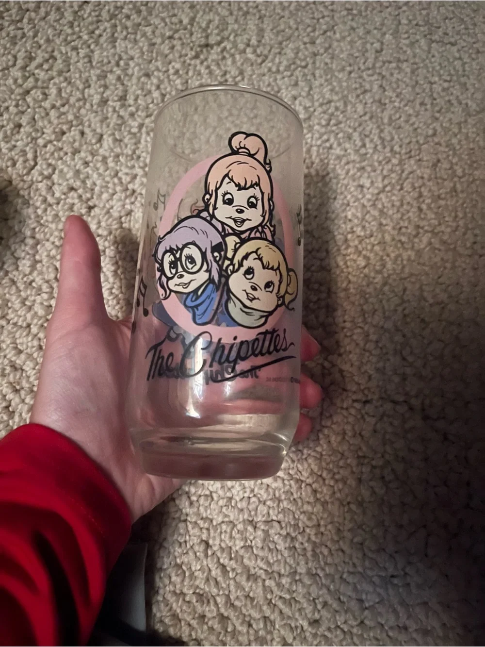 The Chipettes vintage 1985 glass cup